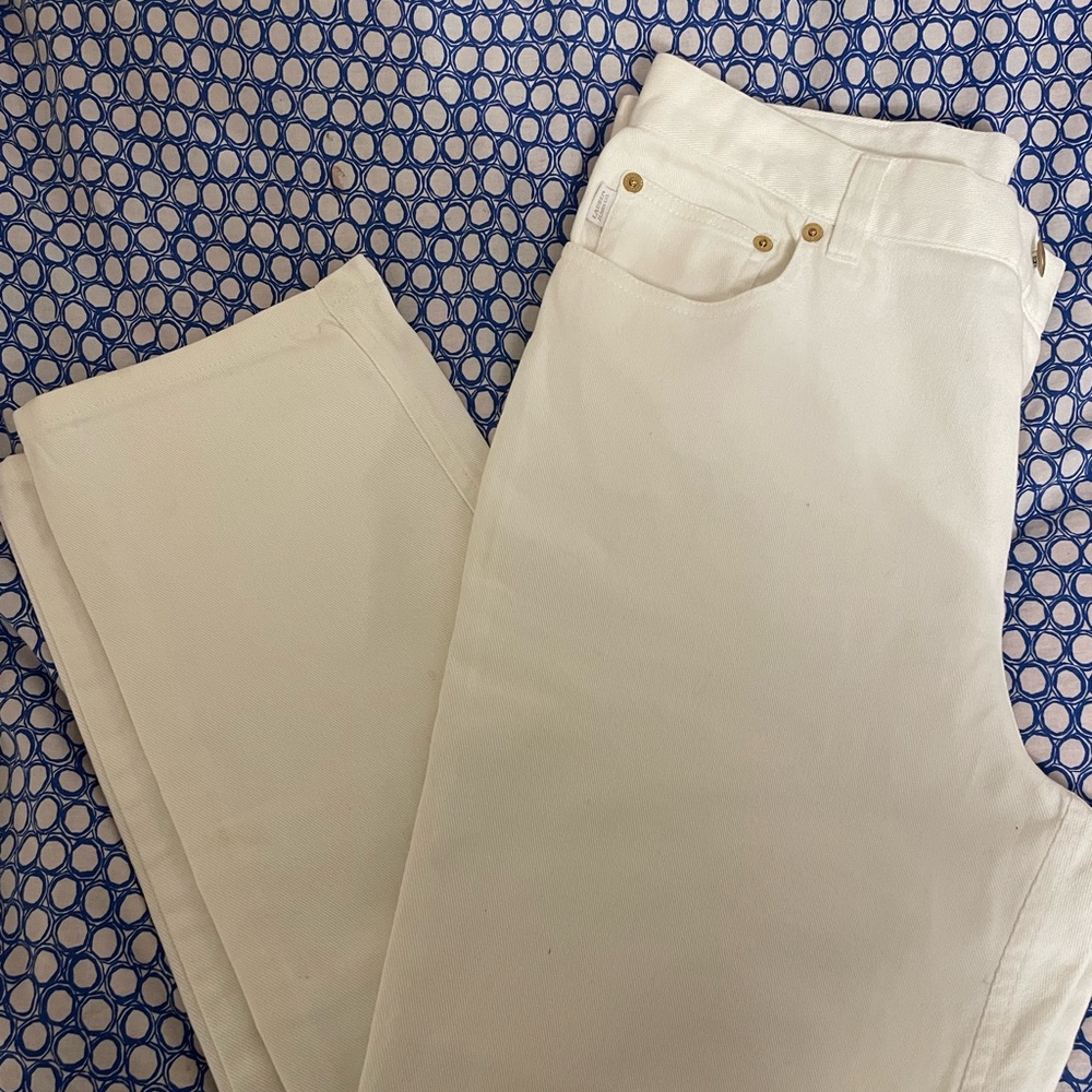RALPH LAUREN petite white jeans